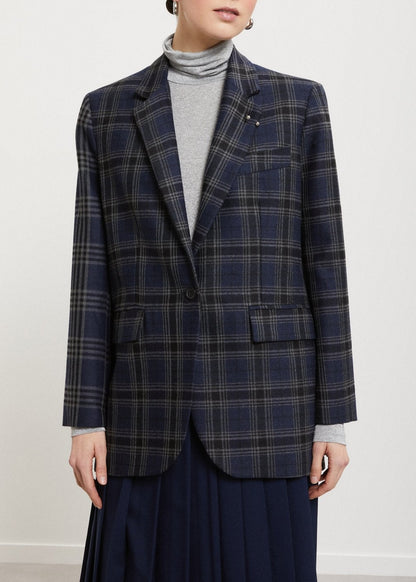 OTTOD'AME - BLAZER  BLUE GREY