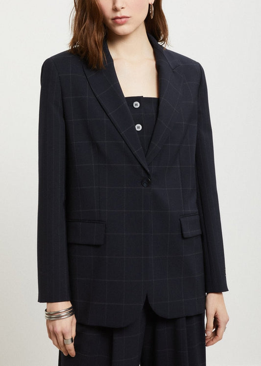 OTTOD'AME - BLAZER BLUE PINSTRIPE