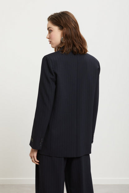 OTTOD'AME - BLAZER BLUE PINSTRIPE