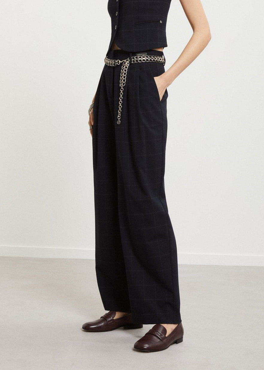 OTTOD'AME - BLUE PINSTRIPE PANTS