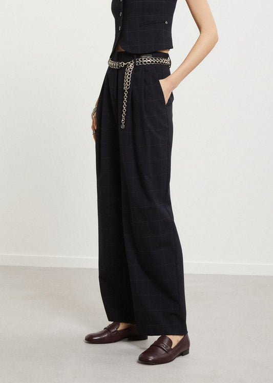 OTTOD'AME - BLUE PINSTRIPE PANTS