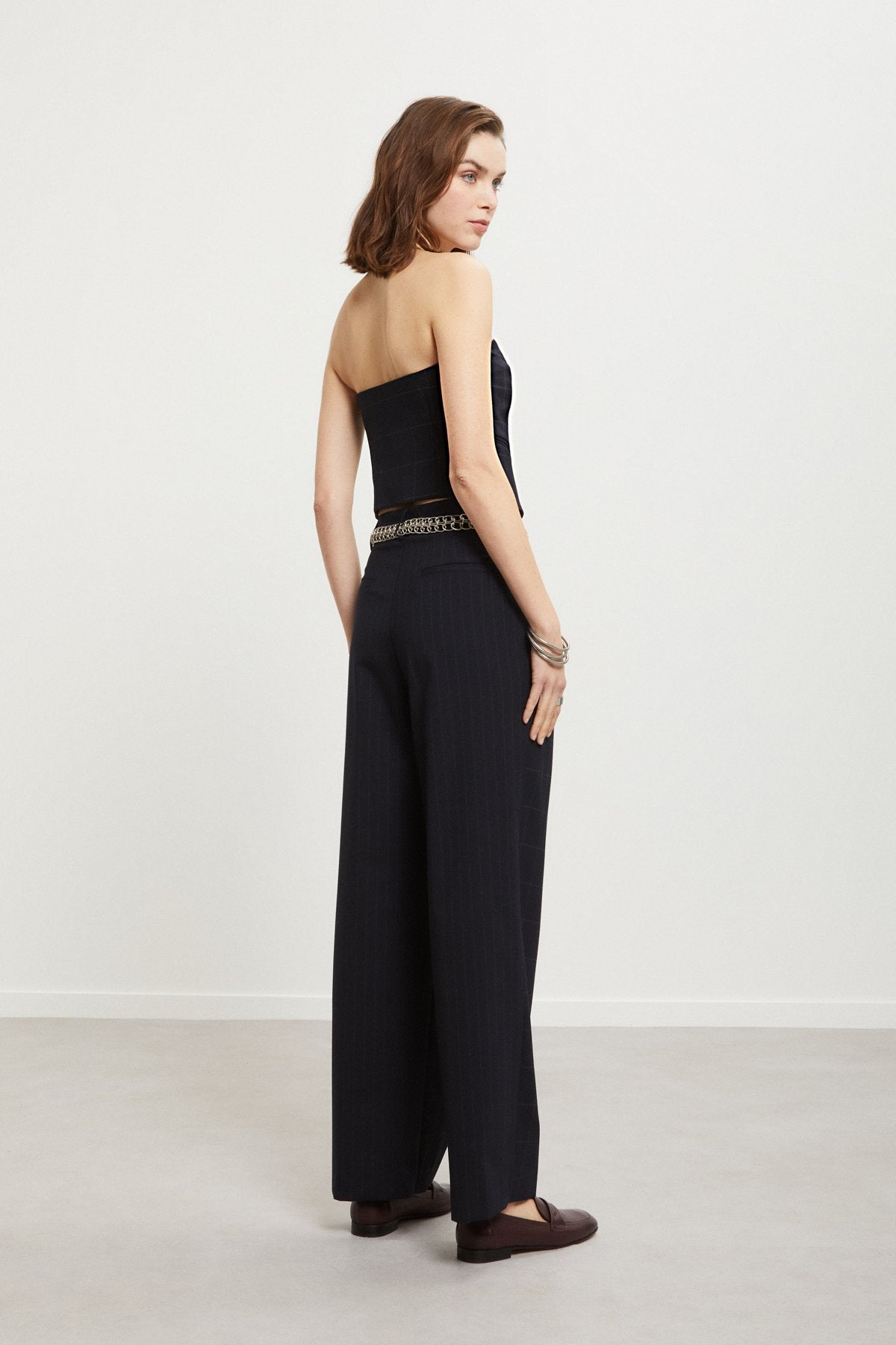 OTTOD'AME - BLUE PINSTRIPE PANTS