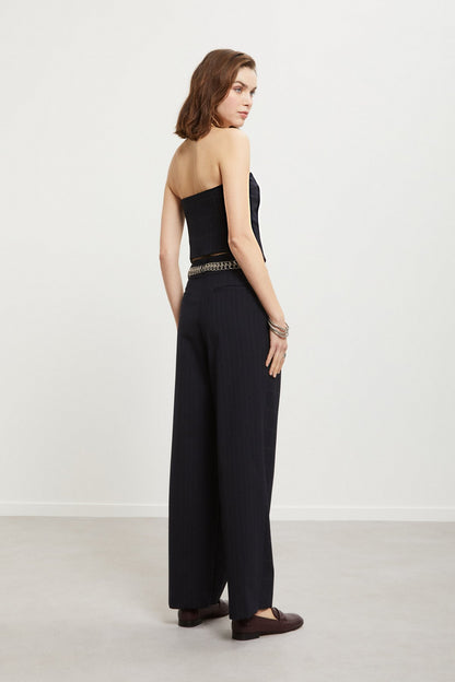 OTTOD'AME - BLUE PINSTRIPE PANTS