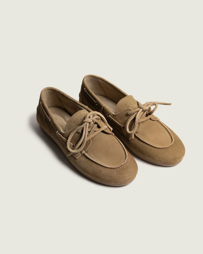 BOAT LOAFER BRUSHED SUEDE TAN