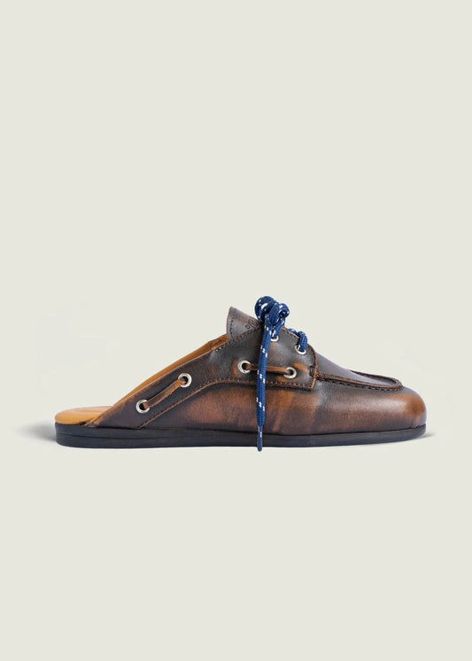 POSA - BOAT LOAFER MULE COFFEE