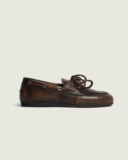BOAT LOAFER BRUSHED COFFEE