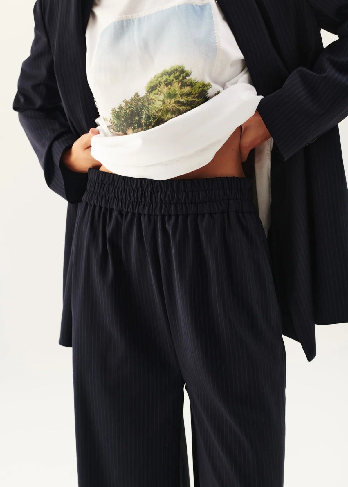 RUE DE TOKYO - Prisila pants pinstripe detail