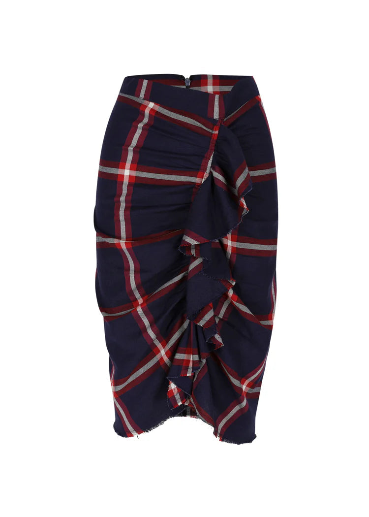 PARIS SKIRT INDIGO /RED