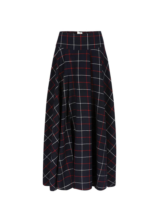 RAE - RAVE MAXI SKIRT INDIGO /RED