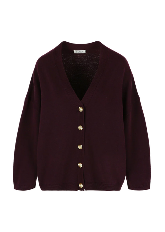 RAE - PAULIEN CARDIGAN BURGUNDY