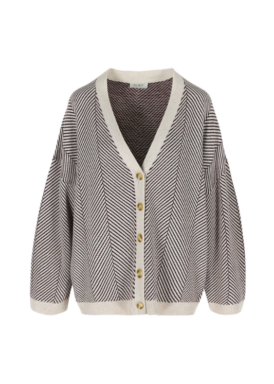 PAULIEN CARDIGAN BUGUNDY STRIPE