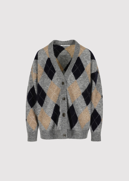 ROY CARDIGAN OVERSIZED V GREY