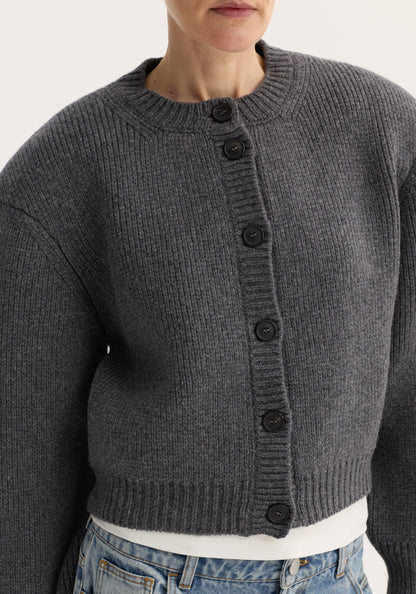 ROHE - CARDIGAN RDC GREY MELANGE