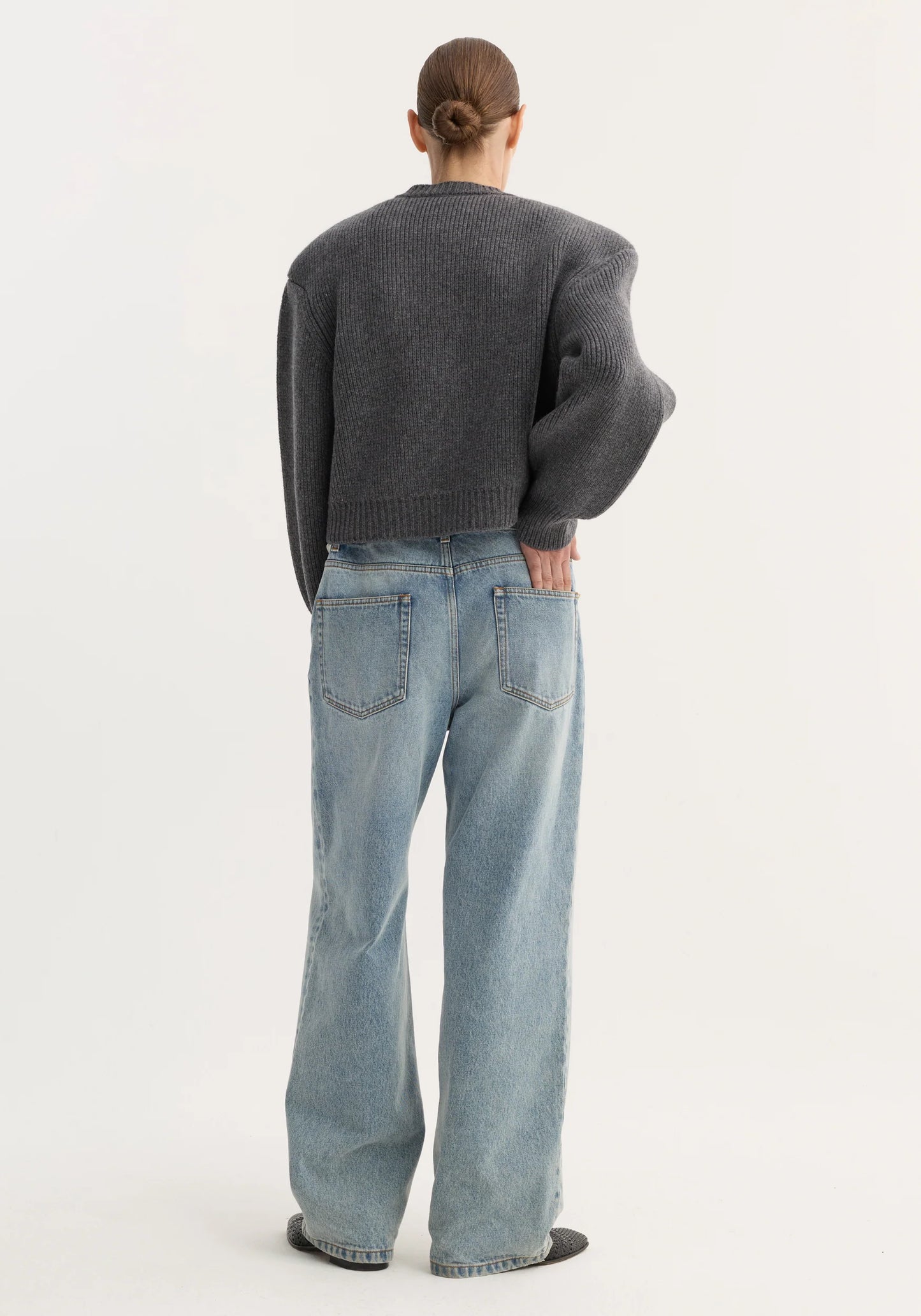 ROHE - CARDIGAN RDC GREY MELANGE