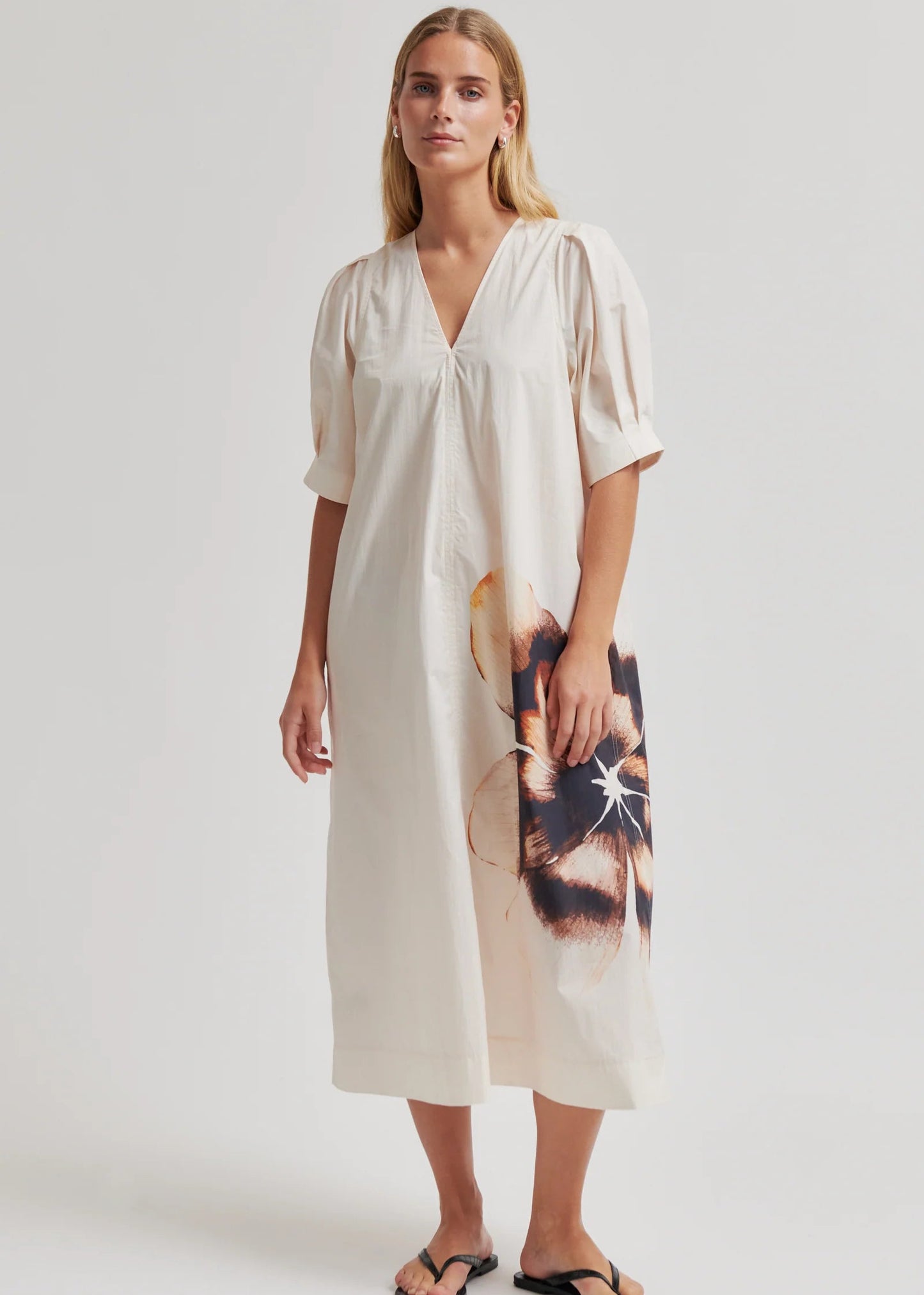ADRIENNA MAXI DRESS ECRU PRINT