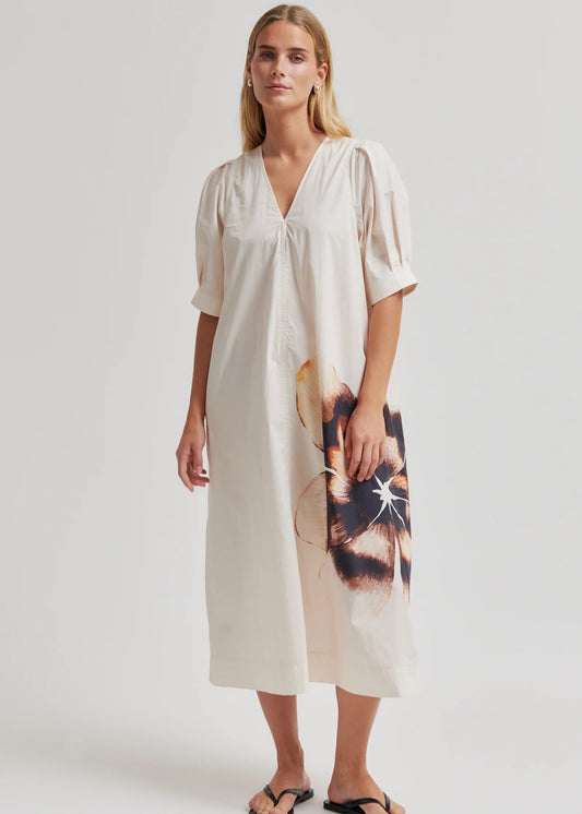 ADRIENNA MAXI DRESS ECRU PRINT