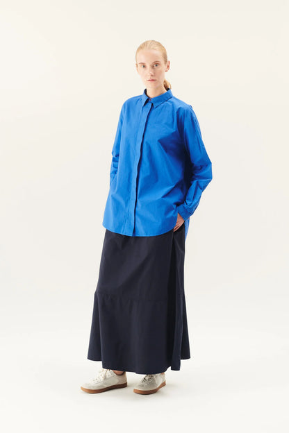 RUE DE TOKYO - Shelby shirt lapis blue side