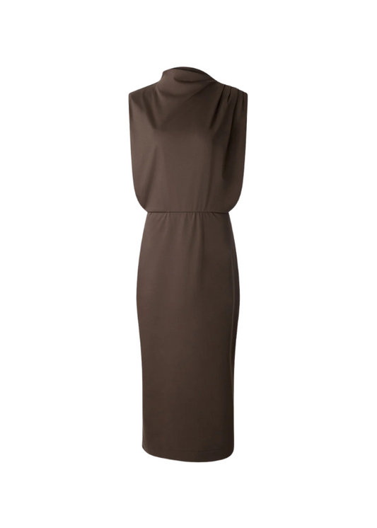 GEMMA DRESS MARRON/TAUPE