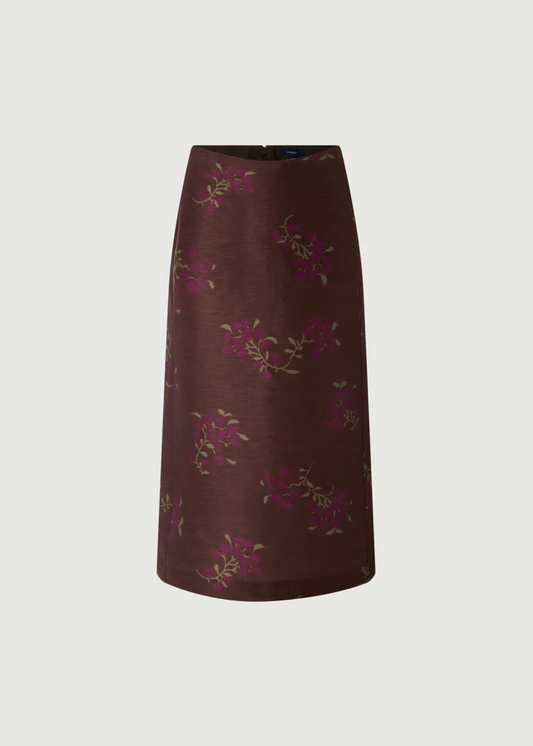 HELIA SKIRT BROWN/VIOLET