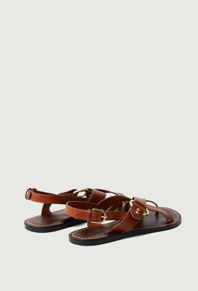 FLORENCE SANDAAL COGNAC
