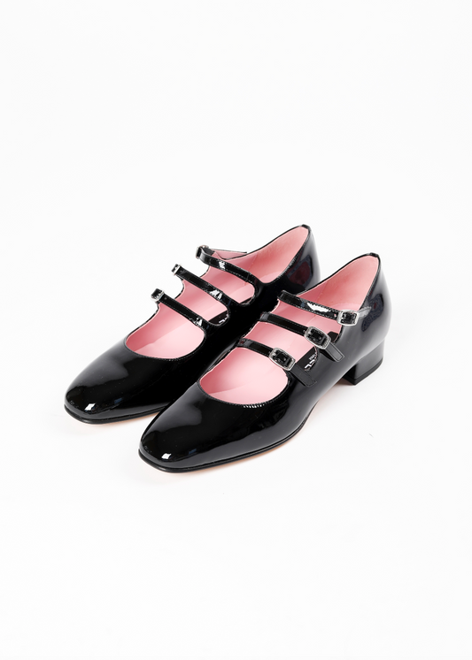 Carel - Ariana black Patent leather Leather sole & Leather lining