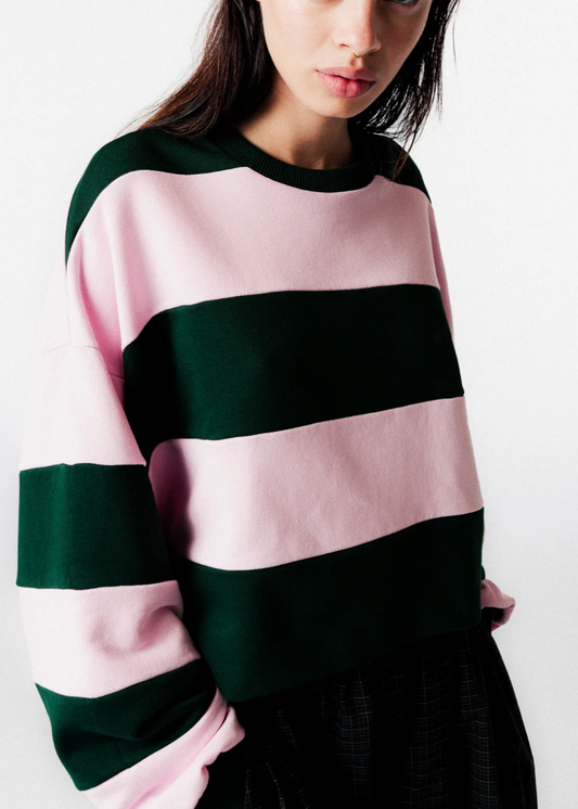 JOHNY - DEREK SWEATER GREEN/PINK