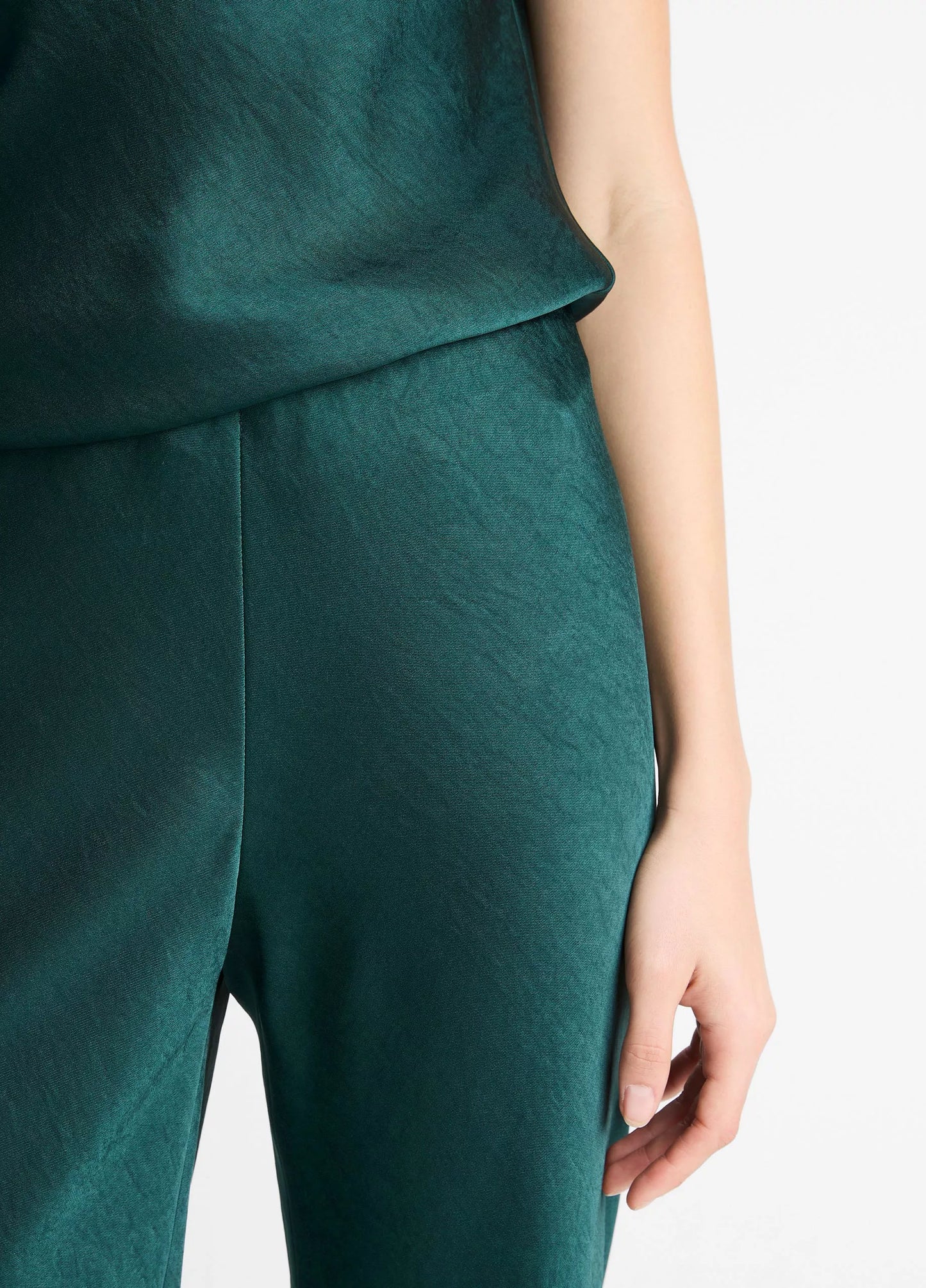PANTS FLUID SATIN GREEN