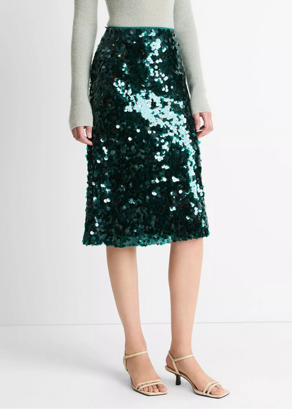 VINCE - SKIRT LUCITE GREEN