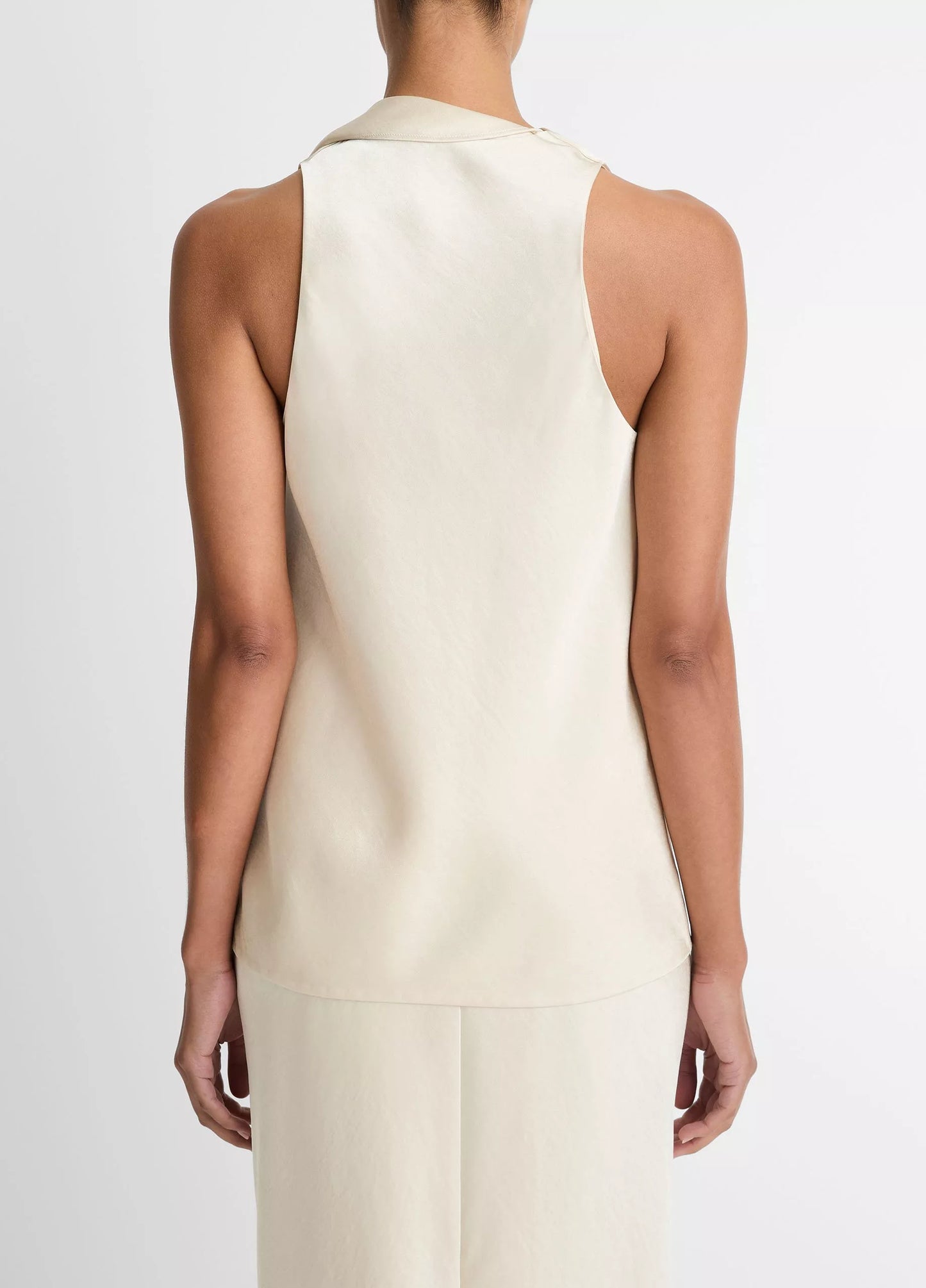 TOP SCARF SATIN CREAM