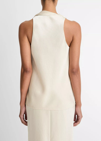 TOP SCARF SATIN CREAM