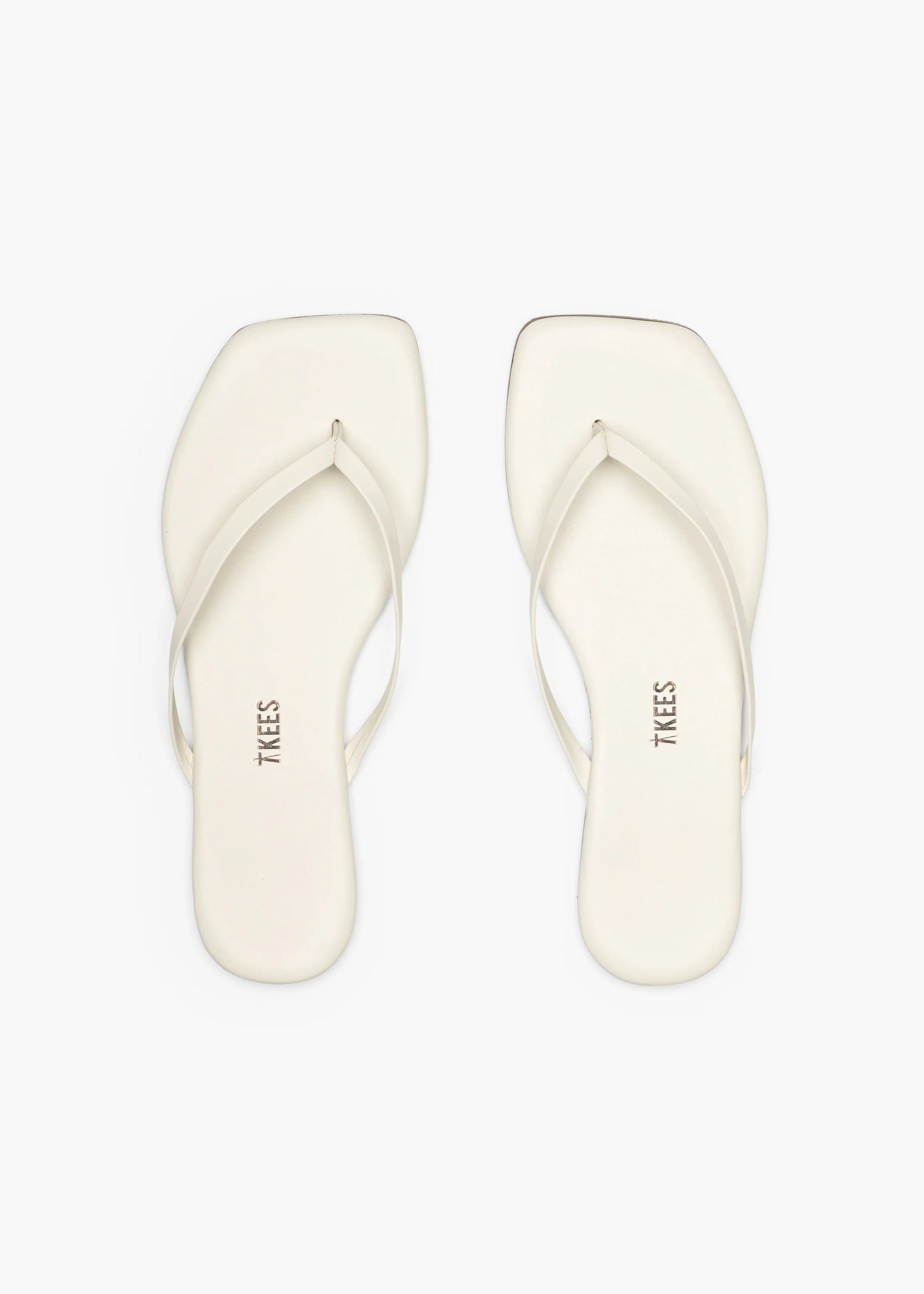 TKEES - Square toe lily cream front
