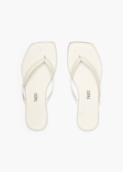 TKEES - Square toe lily cream front