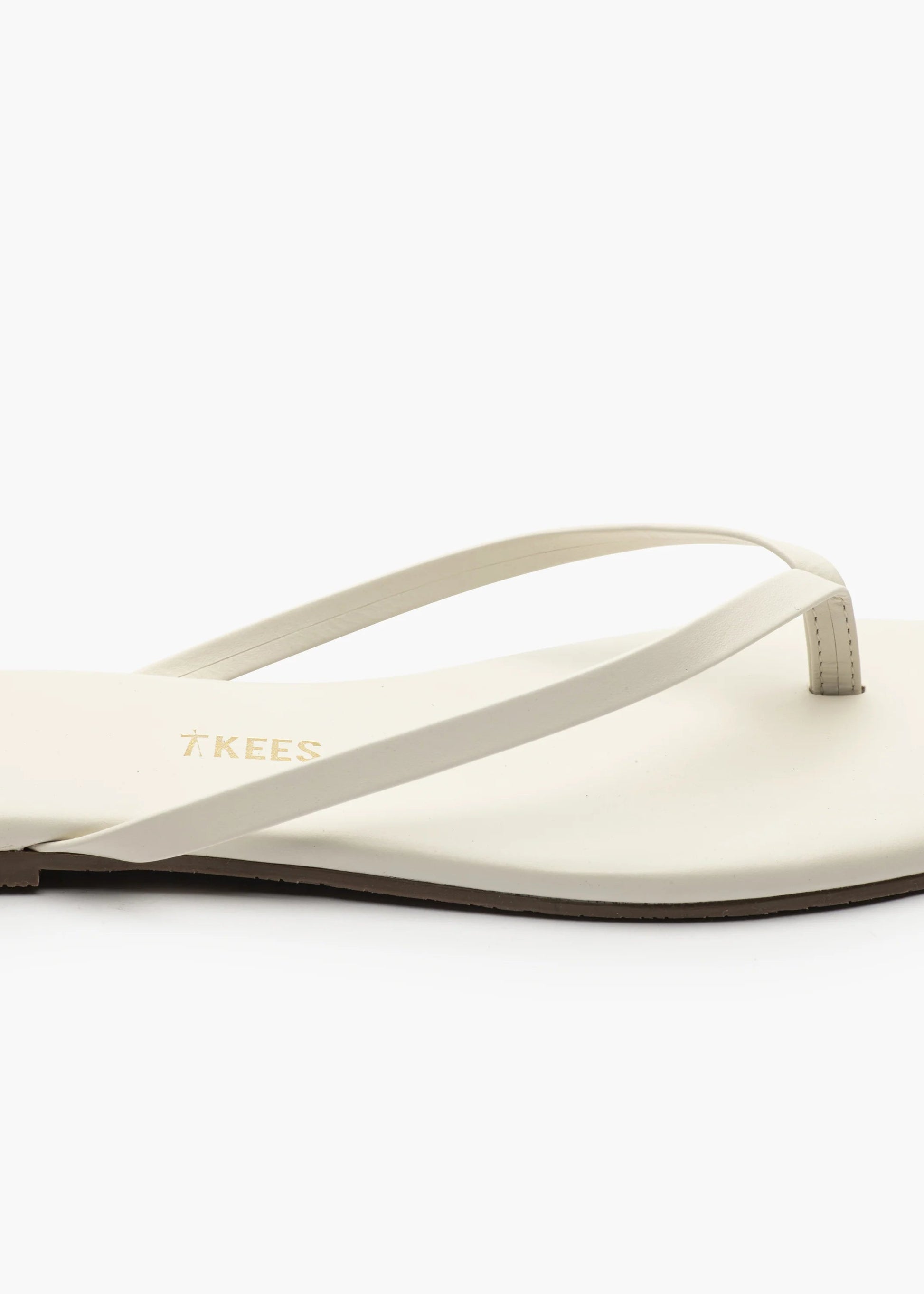 TKEES - Square toe lily cream detail